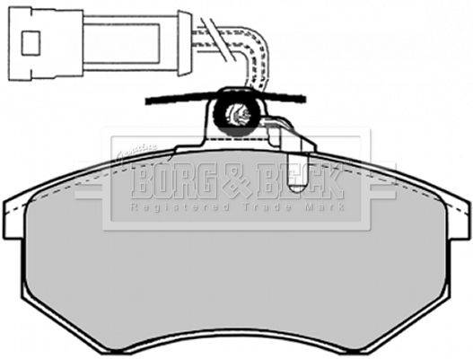 BORG & BECK Комплект тормозных колодок, дисковый тормоз BBP1066
